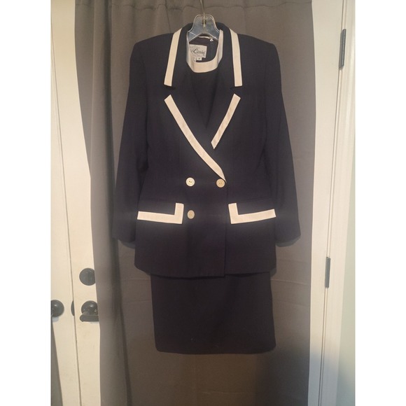Oleg Cassini The Traveler 3 Piece Ensemble, Skirt Dress Set, Women's Size 6, Vtg - Picture 1 of 16